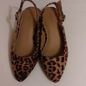 NWT Torrid Sz 9W Cheetah Print Slingbacks